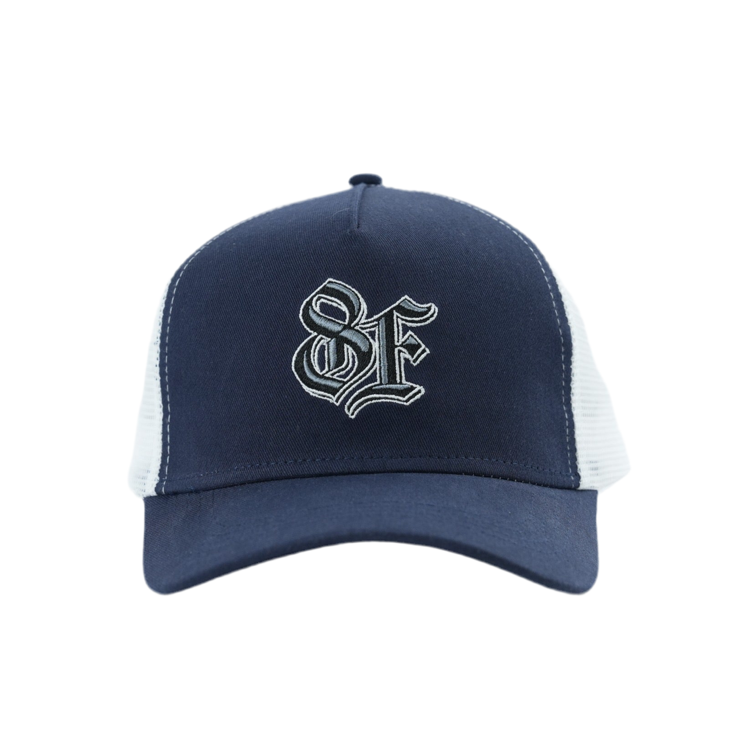 8F CAP NAVY WHITE MESH