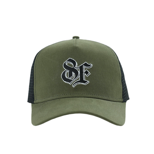 8F CAP KHAKI BLACK MESH
