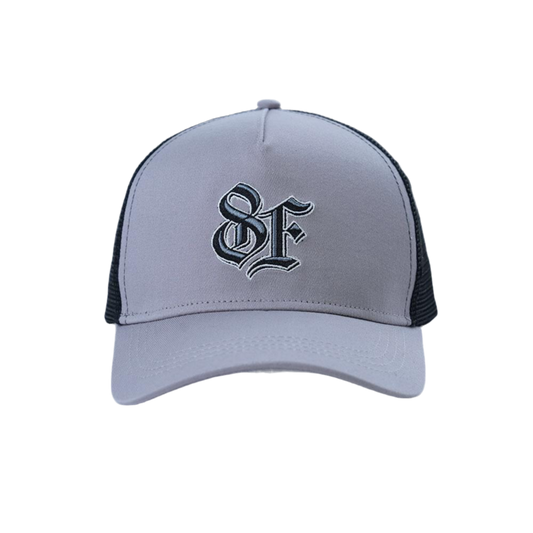 8F CAP GREY BLACK MESH